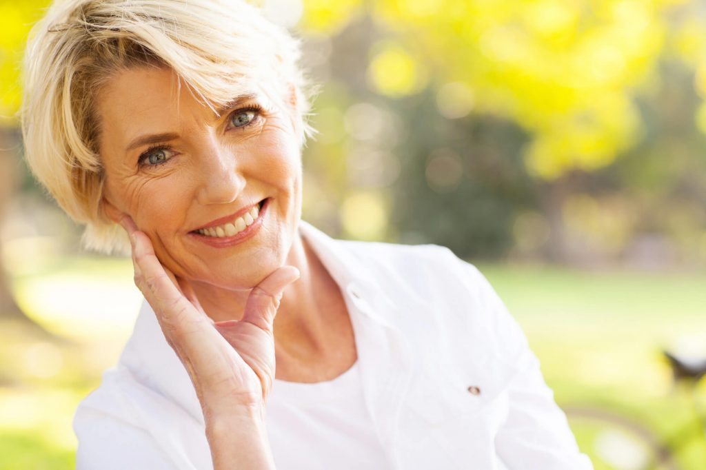 Gorgeous woman for Dental implants in davie 